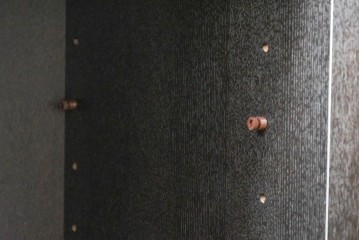 中古　美品!!　展示品　松永家具(MATSUNAGA )　人気シリーズ　ピアット(piatto)　スタイリッシュで洗練された雰囲気を演出するブラックカラーのローキャビネット(サイドボード、サイドキャビネット、収納棚、戸棚)(定価約17万円)(R-083395)