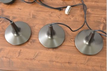 中古　高級品!!　スタジオノイ(Studio NOI)　キン(Kin)　478/LBT 　モダンなデザインで空間をおしゃれに格上げしてくれるブロンズのペンダントライト3個セット(天井照明、吊り下げ照明)(定価3台で約51万円)(R-083398)