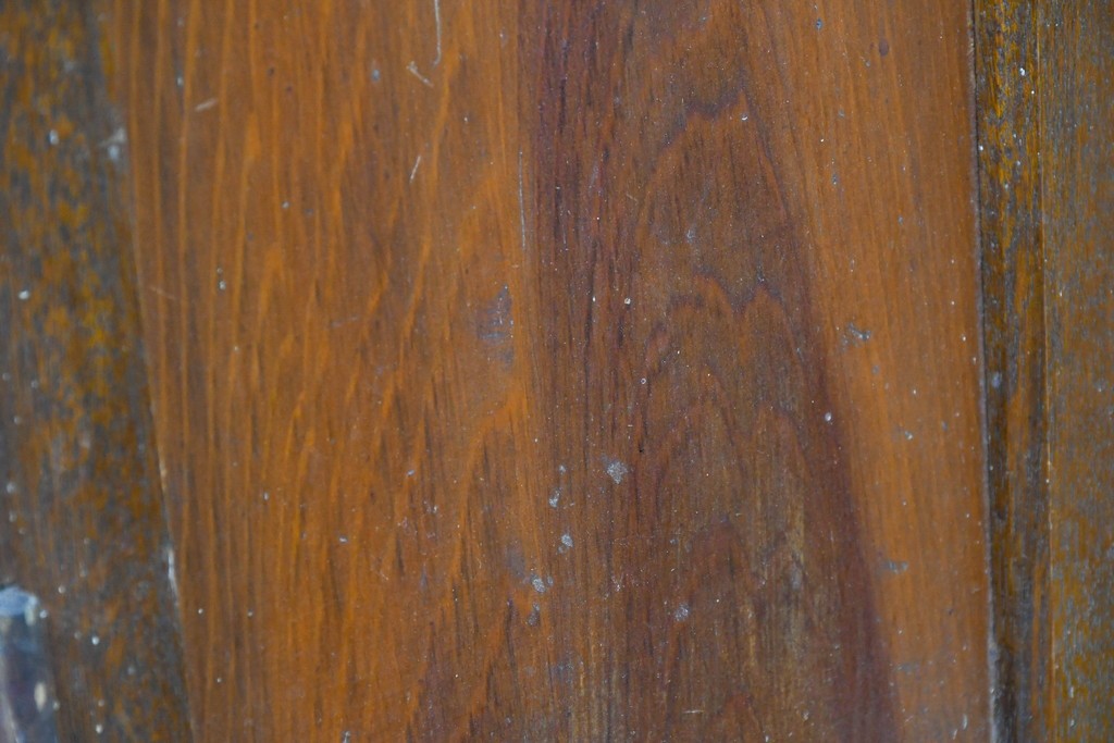 ヴィンテージ建具　昭和中期　デザインガラス入りのレトロなガラス扉1枚　(R-083405)