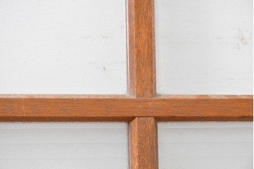 ヴィンテージ建具　昭和中期　デザインガラス入りのレトロなガラス扉1枚　(R-083405)