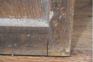 ヴィンテージ建具　昭和中期　デザインガラス入りのレトロなガラス扉1枚　(R-083405)