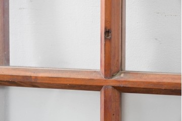 ヴィンテージ建具　昭和中期　和の雰囲気を引き立てるガラス戸2枚セット　(R-083406)