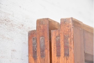 ヴィンテージ建具　昭和中期　和の雰囲気を引き立てるガラス戸2枚セット　(R-083406)