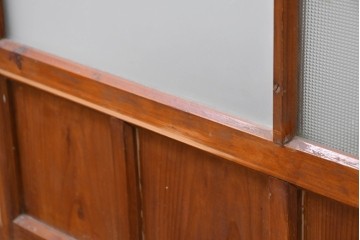 ヴィンテージ建具　昭和中期　和の雰囲気を引き立てるガラス戸2枚セット　(R-083406)