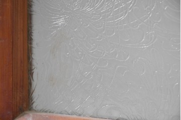 ヴィンテージ建具　昭和中期　和の雰囲気を引き立てるガラス戸2枚セット　(R-083406)