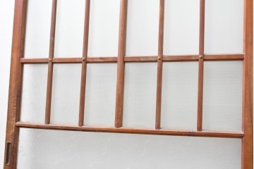 ヴィンテージ建具　昭和中期　和の雰囲気を引き立てるガラス戸2枚セット　(R-083406)