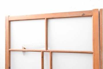 アンティーク建具　昭和初期　大正ロマンの雰囲気を高めるガラス戸3枚セット　(R-083407)