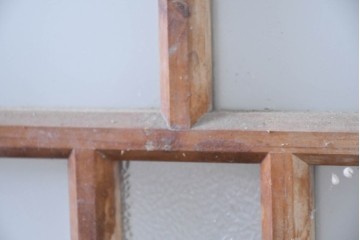 アンティーク建具　昭和初期　大正ロマンの雰囲気を高めるガラス戸3枚セット　(R-083407)