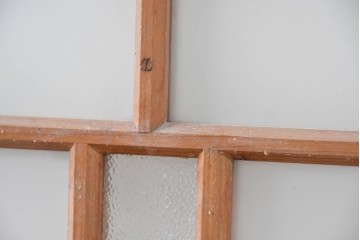 アンティーク建具　昭和初期　大正ロマンの雰囲気を高めるガラス戸3枚セット　(R-083407)