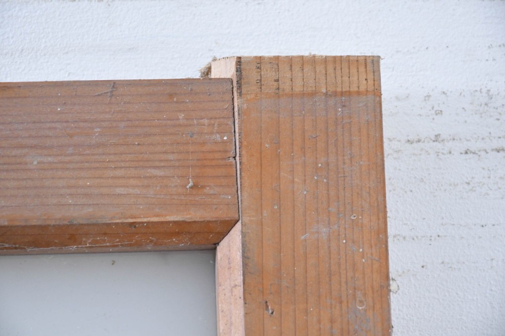 アンティーク建具　昭和初期　大正ロマンの雰囲気を高めるガラス戸3枚セット　(R-083407)