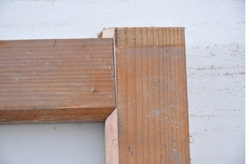 アンティーク建具　昭和初期　大正ロマンの雰囲気を高めるガラス戸3枚セット　(R-083407)