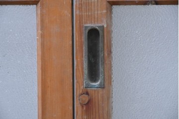 アンティーク建具　昭和初期　大正ロマンの雰囲気を高めるガラス戸3枚セット　(R-083407)