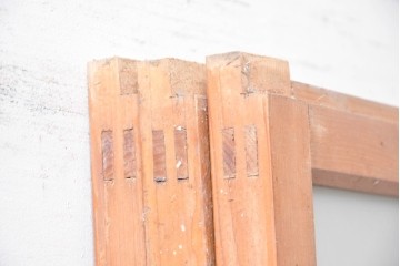 アンティーク建具　昭和初期　大正ロマンの雰囲気を高めるガラス戸3枚セット　(R-083407)