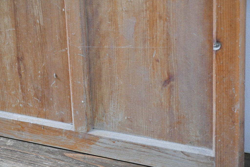 アンティーク建具　昭和初期　大正ロマンの雰囲気を高めるガラス戸3枚セット　(R-083407)