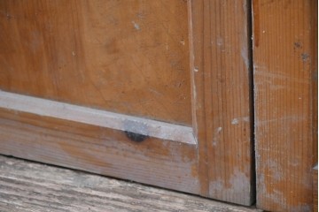 アンティーク建具　昭和初期　大正ロマンの雰囲気を高めるガラス戸3枚セット　(R-083407)