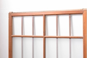 ヴィンテージ建具　昭和中期　ひし形を描く格子意匠のガラス戸4枚セット　(R-083409)