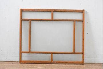 アンティーク建具　大正ロマン　おしゃれなカフェ風インテリアにぴったりなフィックス窓1枚(明かり取り、明り取り、FIX窓、ガラス窓、嵌め殺し)(R-083410)