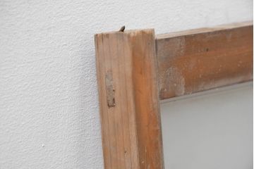 アンティーク建具　大正ロマン　おしゃれなカフェ風インテリアにぴったりなフィックス窓1枚(明かり取り、明り取り、FIX窓、ガラス窓、嵌め殺し)(R-083410)