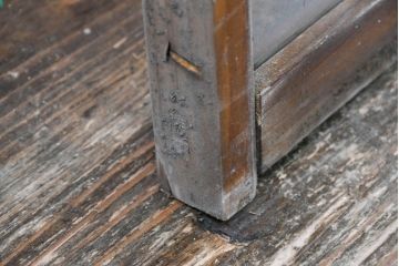アンティーク建具　大正ロマン　おしゃれなカフェ風インテリアにぴったりなフィックス窓1枚(明かり取り、明り取り、FIX窓、ガラス窓、嵌め殺し)(R-083410)