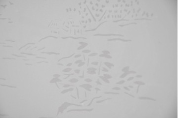 ヴィンテージ建具　昭和中期　ひし形を描く格子意匠のガラス戸4枚セット　(R-083411)