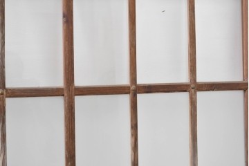 ヴィンテージ建具　昭和中期　ひし形を描く格子意匠のガラス戸4枚セット　(R-083411)