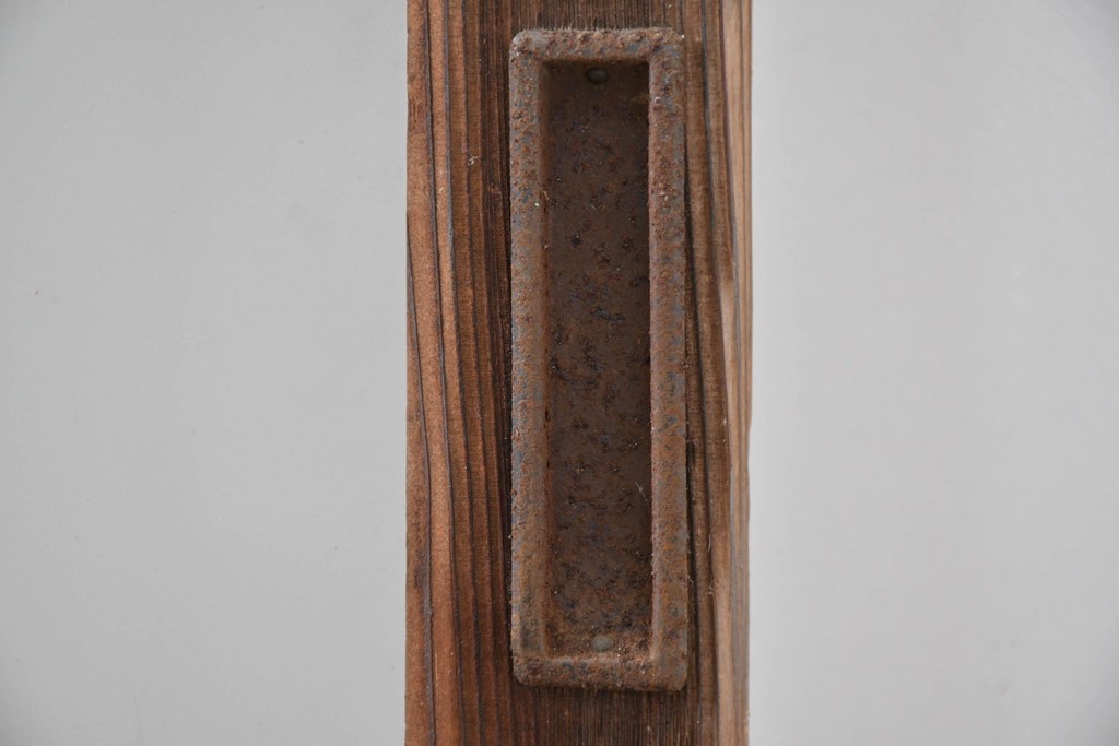 ヴィンテージ建具　昭和中期　ひし形を描く格子意匠のガラス戸4枚セット　(R-083411)