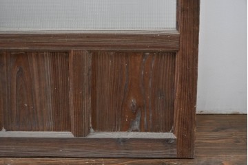 ヴィンテージ建具　昭和中期　ひし形を描く格子意匠のガラス戸4枚セット　(R-083411)