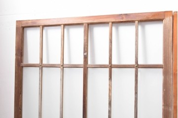 ヴィンテージ建具　昭和中期　ひし形を描く格子意匠のガラス戸4枚セット　(R-083411)