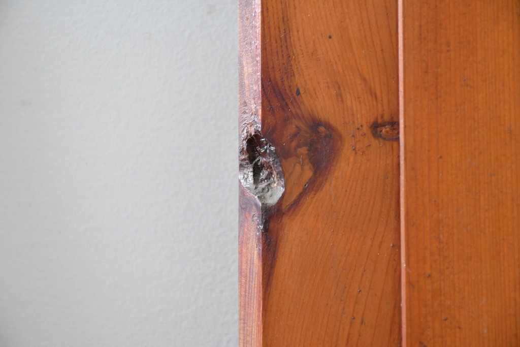 ヴィンテージ建具　昭和中期　ひし形を描く格子意匠のガラス戸4枚セット　(R-083411)