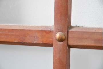 ヴィンテージ建具　昭和中期　和の雰囲気を引き立てるガラス戸2枚セット　(R-083412)