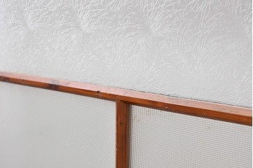 ヴィンテージ建具　昭和中期　和の雰囲気を引き立てるガラス戸2枚セット　(R-083412)