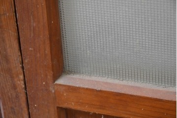 ヴィンテージ建具　昭和中期　和の雰囲気を引き立てるガラス戸2枚セット　(R-083412)