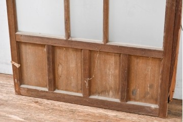 アンティーク建具　昭和初期　大正ロマン　幾何学的な意匠が目を引くガラス入りドア1枚　(R-083413)