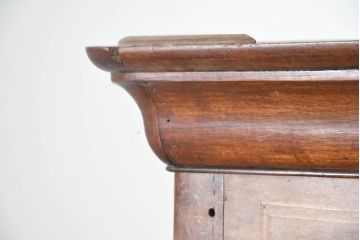 フランスアンティーク　ブラックウォールナット無垢材が使われた贅沢な逸品!!　分解可能な特大アルモワールキャビネット(ワードローブ、洋服タンス、収納棚、戸棚、食器棚、本棚)(R-083414)