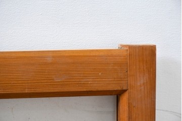 アンティーク建具　昭和初期　横桟と縦桟の構成が美しいガラス窓1枚　(R-083417)