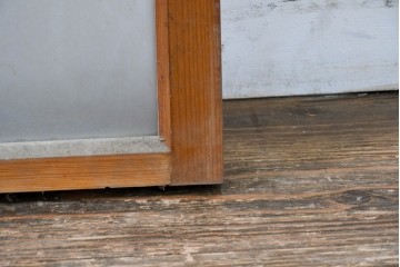アンティーク建具　昭和初期　横桟と縦桟の構成が美しいガラス窓1枚　(R-083417)