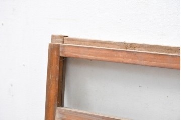 アンティーク建具　昭和初期　大正ロマンを思わせる佇まいのガラス窓2枚セット　(R-083420)