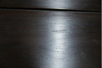 和製ビンテージ　超美品!!　唐木材　繊細な透かし彫りが魅せる格調高き八足中卓　定価約20万円　(R-083421)