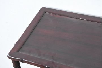 和製ビンテージ　超美品　シタン(紫檀)材　竹の意匠と花鳥彫刻の最高級飾り棚(茶棚、茶箪笥、収納棚、飾り棚、戸棚、サイドボード、ヴィンテージ)(定価約200万円)(R-083422)