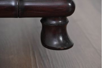 和製ビンテージ　超美品　シタン(紫檀)材　竹の意匠と花鳥彫刻の最高級飾り棚(茶棚、茶箪笥、収納棚、飾り棚、戸棚、サイドボード、ヴィンテージ)(定価約200万円)(R-083422)