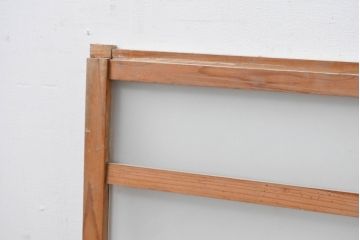 アンティーク建具　大正ロマン　ナチュラルな木の質感が魅力の窓2枚セット(引き戸、ガラス窓)(R-083424)