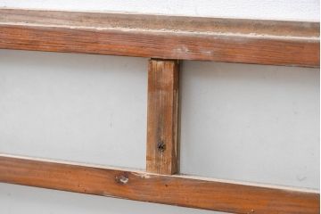 アンティーク建具　大正ロマン　ナチュラルな素材で柔らかな雰囲気のお部屋にもピッタリな窓2枚セット(引き戸、ガラス窓)(R-083425)