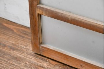 アンティーク建具　大正ロマン　ナチュラルな素材で柔らかな雰囲気のお部屋にもピッタリな窓2枚セット(引き戸、ガラス窓)(R-083425)