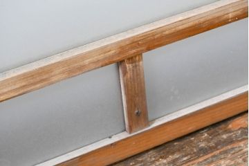 アンティーク建具　大正ロマン　ナチュラルな素材で柔らかな雰囲気のお部屋にもピッタリな窓2枚セット(引き戸、ガラス窓)(R-083425)