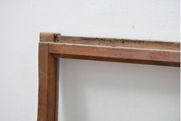アンティーク建具　大正ロマン　和モダンインテリアに最適な窓2枚セット(引き戸、ガラス窓)(R-083427)