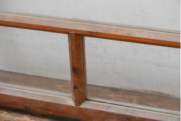 アンティーク建具　大正ロマン　和モダンインテリアに最適な窓2枚セット(引き戸、ガラス窓)(R-083427)