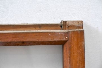 アンティーク建具　大正ロマン　和モダンインテリアに最適な窓2枚セット(引き戸、ガラス窓)(R-083427)