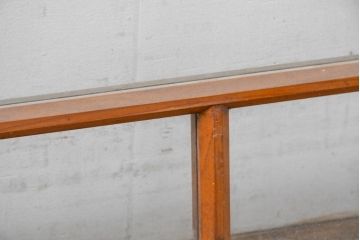 アンティーク建具　大正ロマン　自然素材の風合いが魅力の窓2枚セット(引き戸、ガラス窓)(R-083428)
