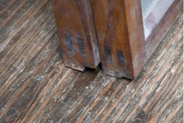 アンティーク建具　大正ロマン　自然素材の風合いが魅力の窓2枚セット(引き戸、ガラス窓)(R-083428)