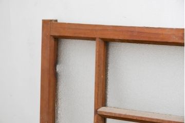 アンティーク建具　大正ロマン　ナチュラルな素材で柔らかな雰囲気のお部屋にもピッタリな窓4枚セット(引き戸、ガラス窓)(R-083429)